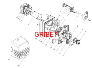 Poz.9 na rys. Wkładka izolacyjna kanału ssącego do palnika GG10 GIERSCH  