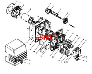 Poz.9 na rys. Rura palnika 195 mm do palnika GL10 GIERSCH  